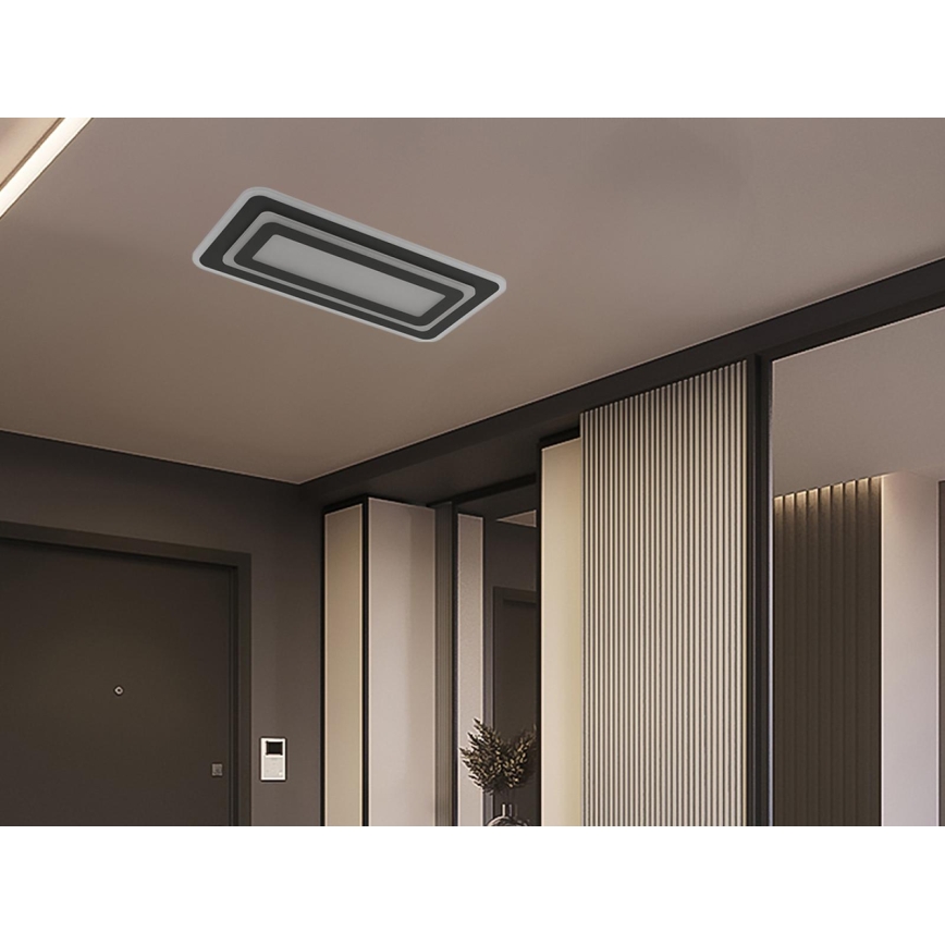 LED dimmelhető mennyezeti lámpa LED/85W/230V 3000-6500K fekete + távirányító
