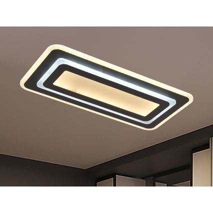 LED dimmelhető mennyezeti lámpa LED/85W/230V 3000-6500K fekete + távirányító
