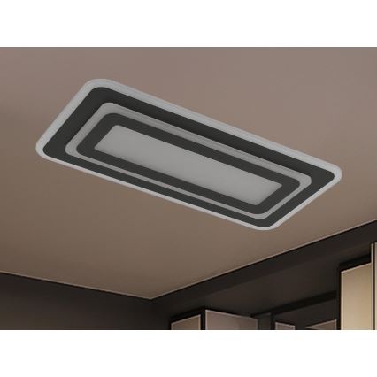 LED dimmelhető mennyezeti lámpa LED/85W/230V 3000-6500K fekete + távirányító