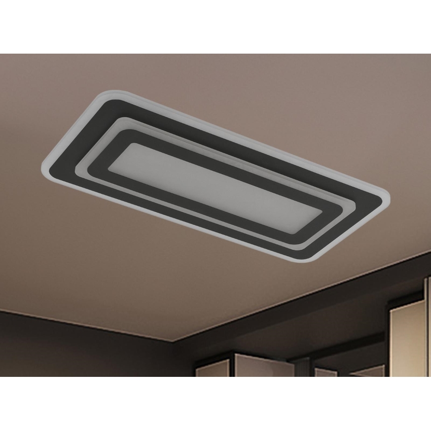 LED dimmelhető mennyezeti lámpa LED/85W/230V 3000-6500K fekete + távirányító