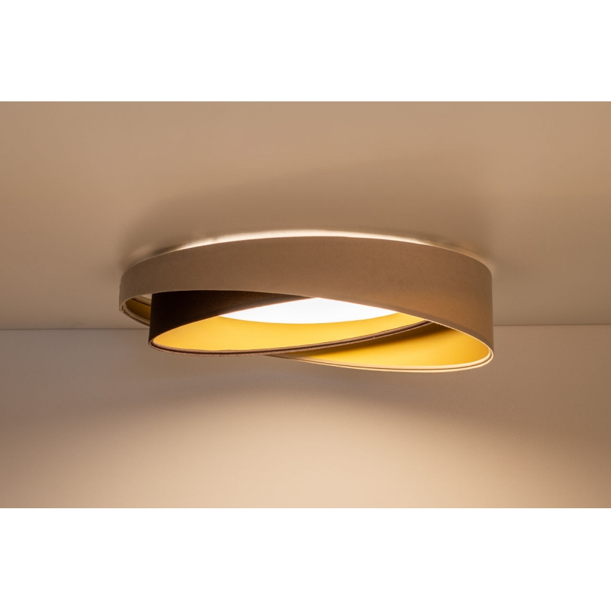 LED dimmelhető mennyezeti lámpa SMART GALAXY MODERN LED/24W/230V 3000-6500K átm. 55 cm bézs/barna/arany + távirányító