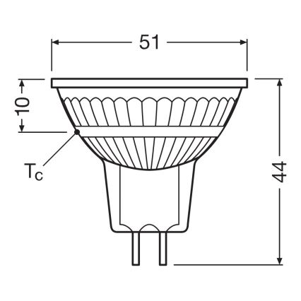LED dimmelhető reflektorizzó MR16 GU5,3/5,3W/12V 2700K 36° CRI 97 - Ledvance