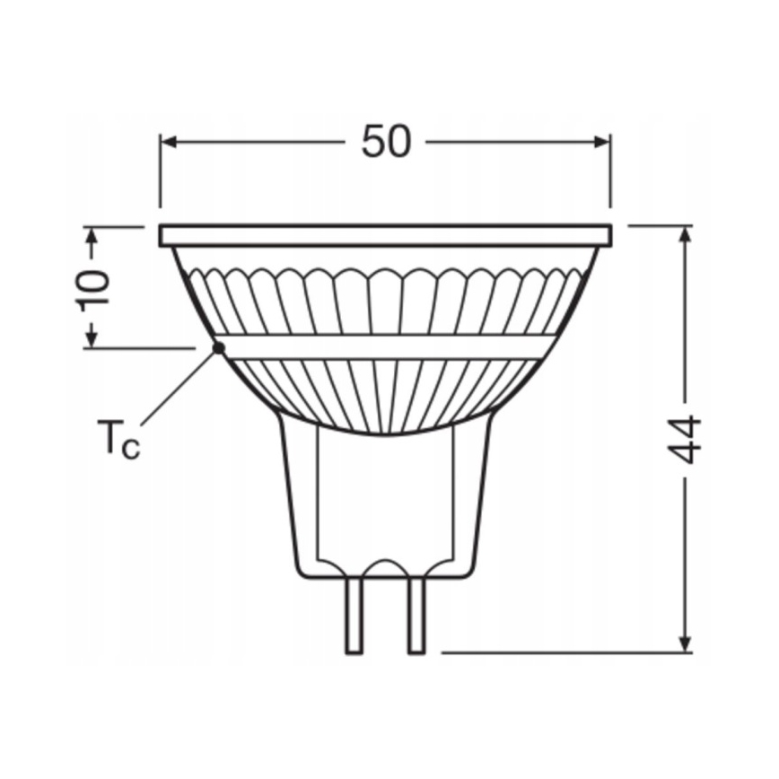 LED Fényerőszabályozható reflektoros izzó MR16 GU5,3/6,8W/12V 4000K 36° CRI 90 - Ledvance