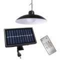 LED Dimmelhető napelemes függőlámpa szürkületézékelővel LED/6W/3,7V 800 mAh IP44 + távirányító