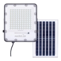 LED Dimmelhető napelemes reflektor LED/100W/3,2V 4500K IP65 fekete + távirányítás