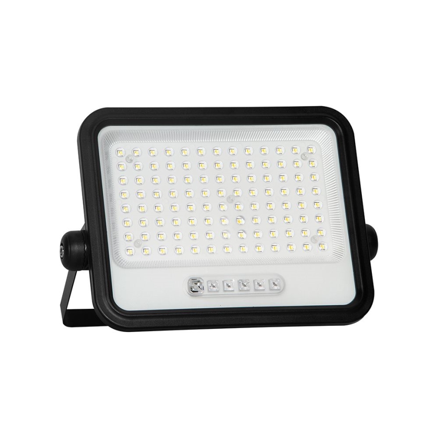 LED dimmelhető napelemes reflektor LED/200W/3,2V 2000-8000K IP65 10000 mAh fekete + távirányító