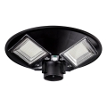 LED dimmelhető napelemes utcai lámpa érzékelővel LED/15W/6V 11000 mAh 6500K IP65 fekete + távirányító
