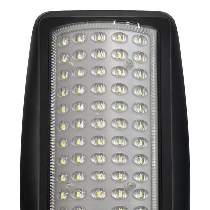 Dimmelhető LED napelemes utcai lámpa érzékelővel VENICE LED/50W/3,2V 4000 mAh IP65 fekete + távirányító