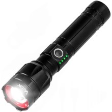 LED Dimmelhető rechargeable flashlight power bank funkcióval LED/30W/5V IPX5 1060 lm 12 h 5000 mAh