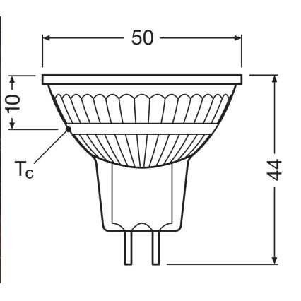 LED dimmelhető reflektoros izzó MR16 GU5,3/3,4W/12V 4000K 36° CRI 90 - Ledvance