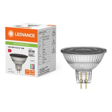 LED dimmelhető reflektoros izzó MR16 GU5,3/3,4W/12V 4000K 36° CRI 90 - Ledvance