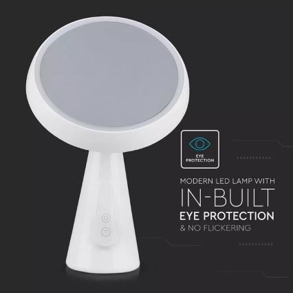 LED Dimmelhető sminktükör LED/5W/230V 1800 mAh