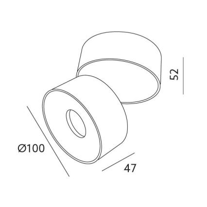 LED Dimmelhető spotlámpa LAHTI LED/13,5W/230V 3000K CRI 90 fekete