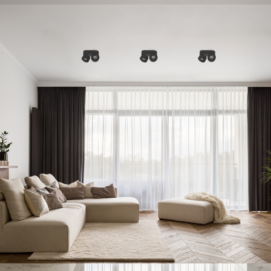 LED Dimmelhető spotlámpa LAHTI MINI 2xLED/9W/230V 3000K CRI 90 fekete