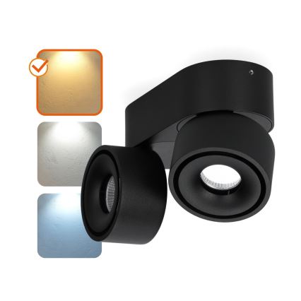 LED Dimmelhető spotlámpa LAHTI MINI 2xLED/9W/230V 3000K CRI 90 fekete