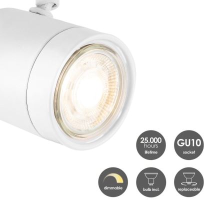 LED Dimmelhető spotlámpa MANU 1xGU10/5,8W/230V fehér