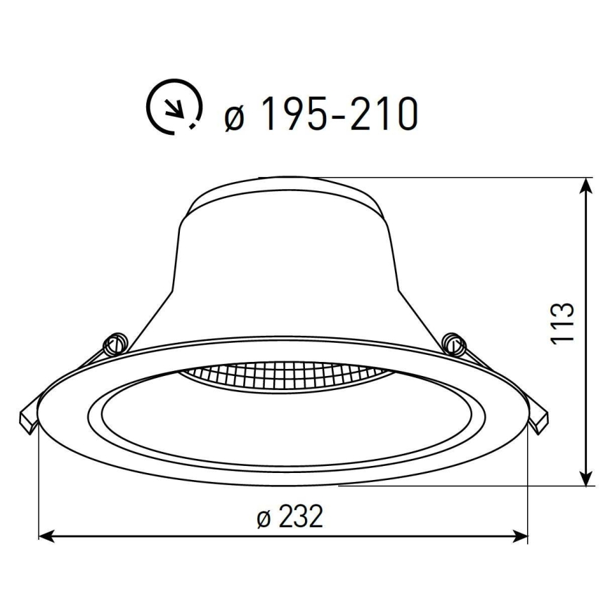 LED dimmelhető fürdőszobai beépíthető lámpatest NYON LED/24/34W/230V 3000/4000/5700K átm. 23,2 cm IP44 fehér