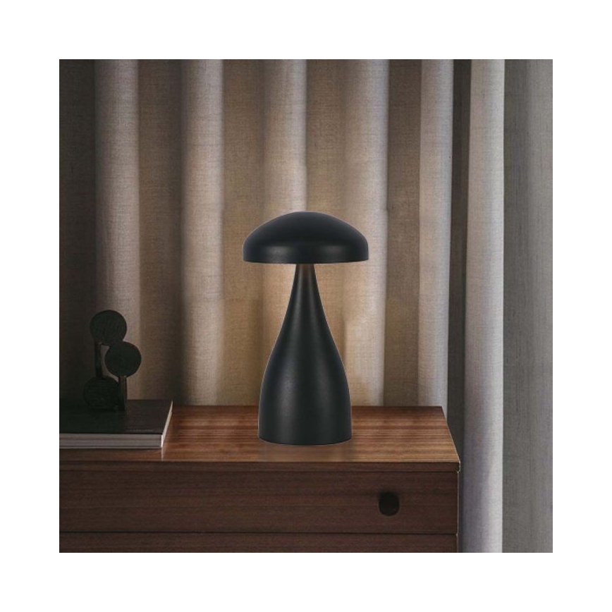 LED Dimmelhető újratölthető érintős asztali lámpa LED/1W/5V 3000-6000K 1800 mAh fekete