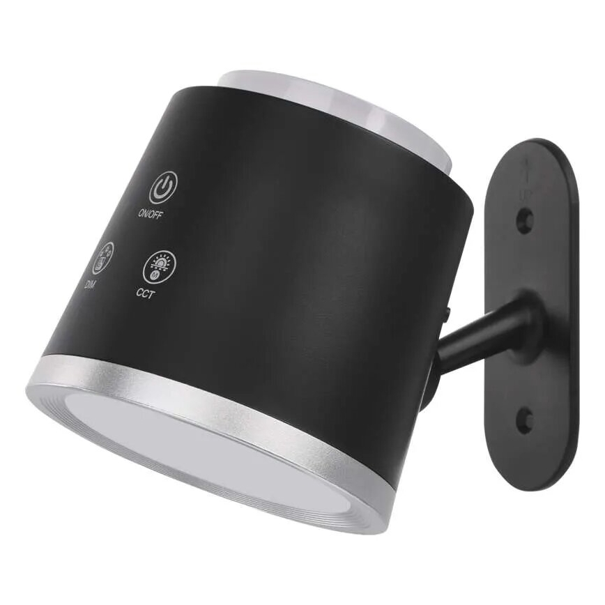 LED Dimmelhető újratölthető asztali lámpa 4in1 LED/6W/3,7V 3000K/4000K/6500K 1500mAh fekete