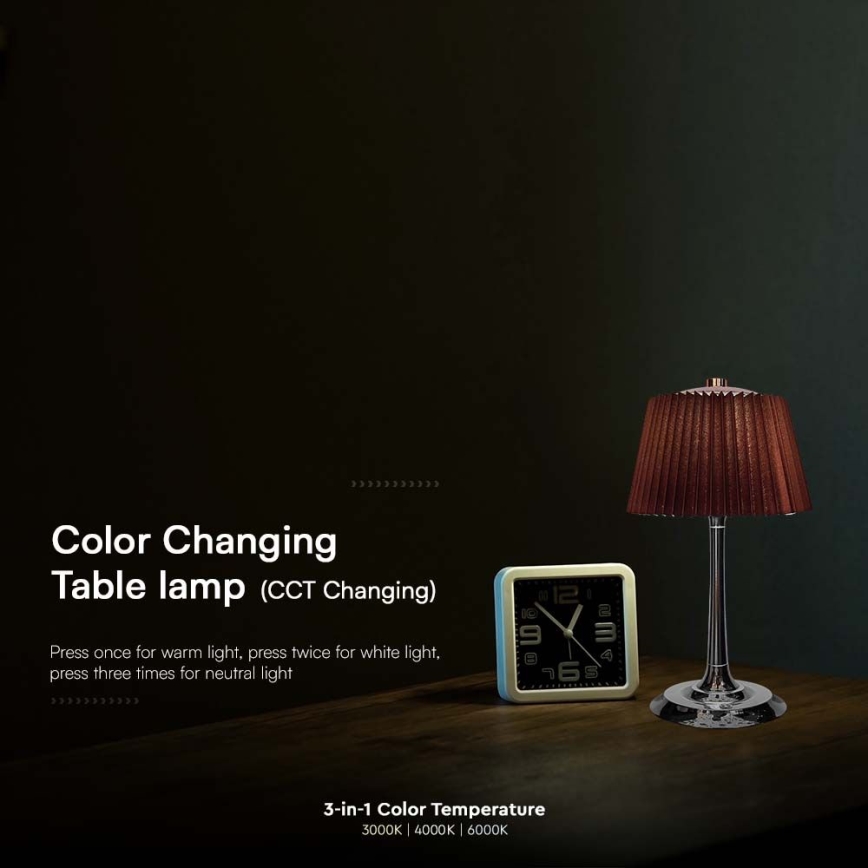 LED Dimmelhető újratölthető érintős asztali lámpa LED/1,5W/5V 3000/4000/6000K 1800 mAh barna