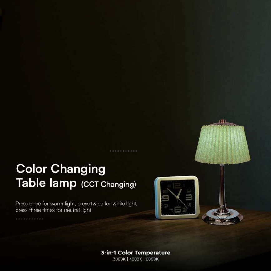 LED Dimmelhető újratölthető érintős asztali lámpa LED/1,5W/5V 3000/4000/6000K 1800 mAh zöld