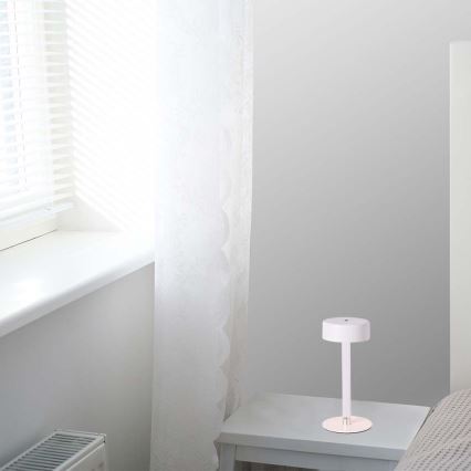 LED Dimmelhető újratölthető érintős asztali lámpa LED/3W/5V 3000-6000K 2400 mAh fehér