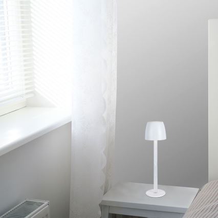 LED Dimmelhető újratölthető érintős asztali lámpa LED/3W/5V 3000K 1800 mAh fehér