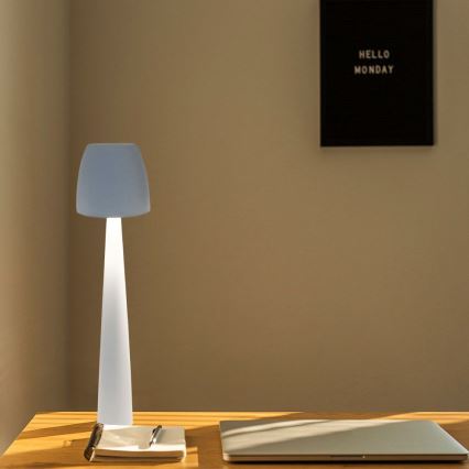LED Dimmelhető újratölthető érintőképernyős asztali lámpa LED/3W/5V 3000-6000K 1800 mAh fehér
