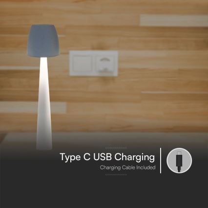 LED Dimmelhető újratölthető érintőképernyős asztali lámpa LED/3W/5V 3000-6000K 1800 mAh fehér