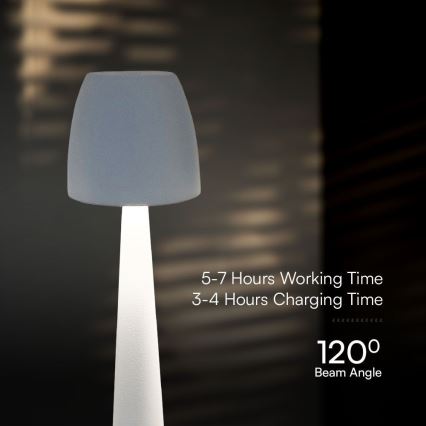 LED Dimmelhető újratölthető érintőképernyős asztali lámpa LED/3W/5V 3000-6000K 1800 mAh fehér