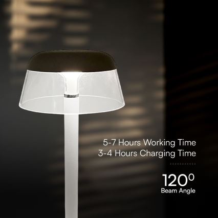 LED Dimmelhető újratölthető érintőképernyős asztali lámpa LED/3W/5V 3000-6000K 1800 mAh fehér