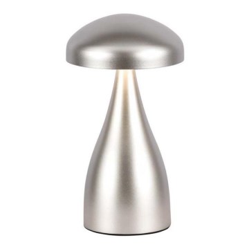 LED Dimmelhető újratölthető érintős asztali lámpa LED/1W/5V 3000-6000K 1800 mAh ezüst