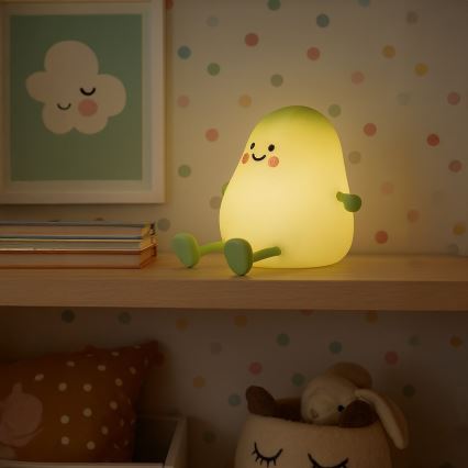 LED fényerőszabályozható, újratölthető érintésvezérlésű gyermek éjszakai lámpa MANGO LED/2,5W/5V 800 mAh