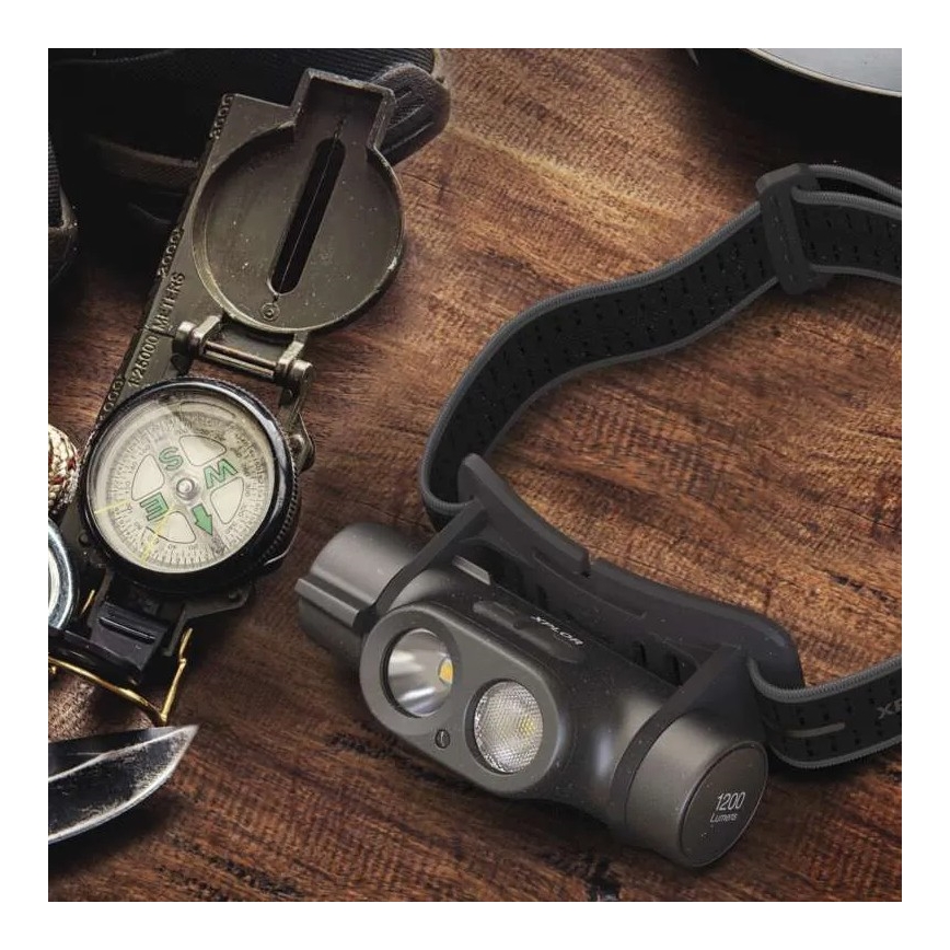 LED Dimmelhető újratölthető fejlámpa GP XPLOR PHR19 LED/1x18650/5V IPX8