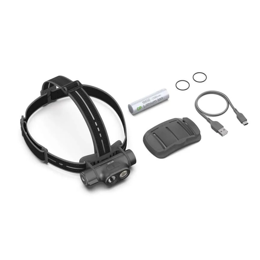 LED Dimmelhető újratölthető fejlámpa GP XPLOR PHR19 LED/1x18650/5V IPX8