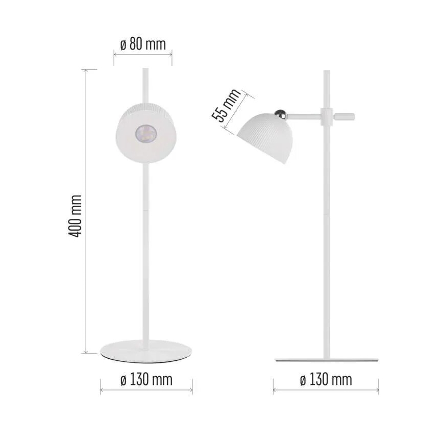 LED Dimmelhető újratölthető mágneses asztali lámpa 4in1 LED/4,2W/3,7V 4000K 1200mAh fehér