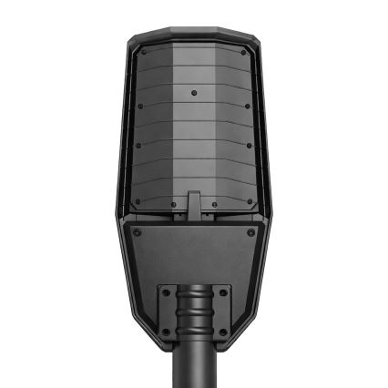 LED fényerőszabályozható utcai lámpa érzékelővel és napelemmel KOBRA LED/400W/3,2V 24000 mAh IP65 antracit + távirányítóval