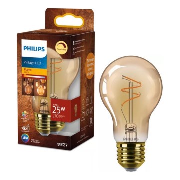 LED dimmelhető VINTAGE izzó Philips A60 E27/3,1W/230V 1800K