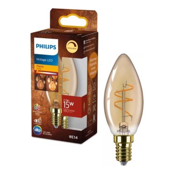 LED dimmelhető VINTAGE Philips B35 izzó E14/2,7W/230V 1800K CRI 90