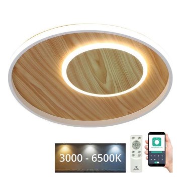 LED Dimmeres mennyezeti lámpa LED/65W/230V 3000-6500K barna + távirányító