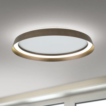 LED Dimmeres mennyezeti lámpa MANTA LED/38W/230V 2700/3000/4000K átm. 45 cm barna