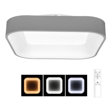 LED Dimmeres mennyezeti lámpa NEST LED/40W/230V 3000-6500K szürke + távirányító
