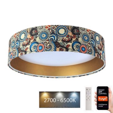LED Dimmeres mennyezeti lámpa SMART GALAXY LED/24W/230V átmérő 45 cm 2700-6500K Wi-Fi Tuya színes/arany + távirányító