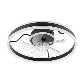 LED Dimmeres mennyezeti lámpa ventilátorral APOLLO LED/38W/230V fekete + távirányító