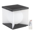 LED Dimmeres napelemes fali lámpa LED/8W/3,7V IP65 3000K 5200 mAh + távirányító