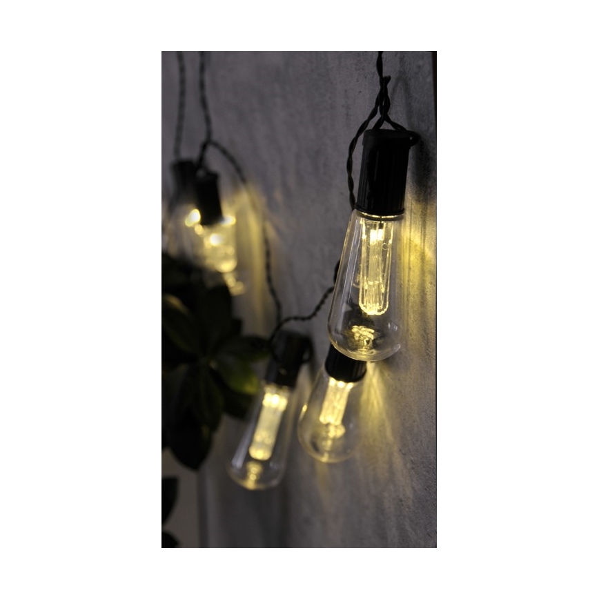 LED díszfüzér EDISON 2,65 m 10×LED/2×AA