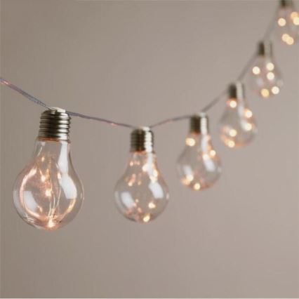 LED díszfüzér SMOLDER 2,1 m 10xLED/2xAA