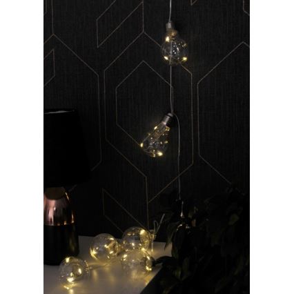 LED díszfüzér SMOLDER 2,1 m 10xLED/2xAA