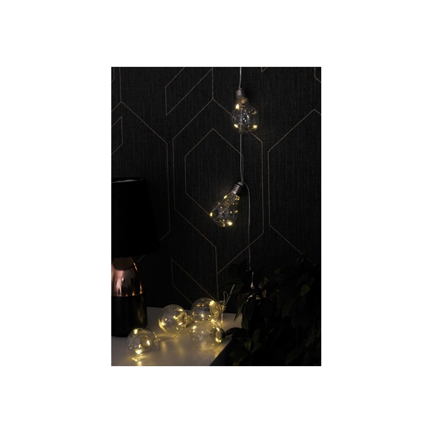 LED díszfüzér SMOLDER 2,1 m 10xLED/2xAA