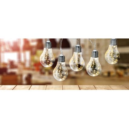 LED díszfüzér SMOLDER 2,1 m 10xLED/2xAA
